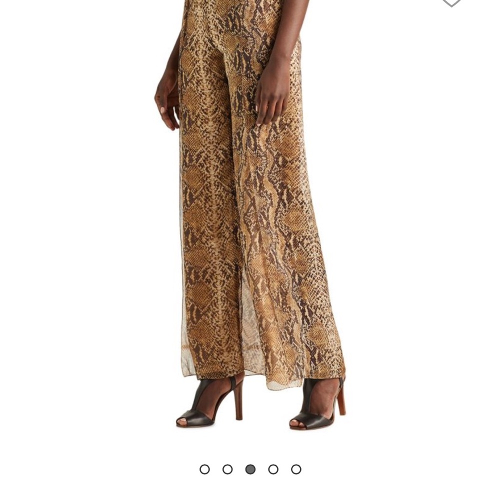 Ralph Lauren Purple Label Snake Print Pants - Brown